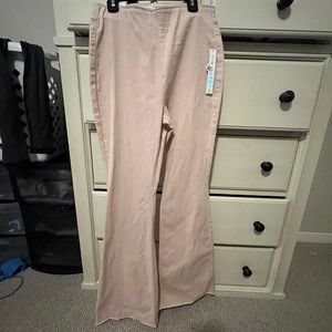 Pink flare jeans